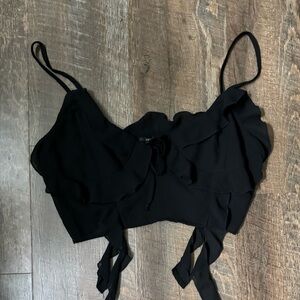 Forever 21 Black Ruffled Camisole
